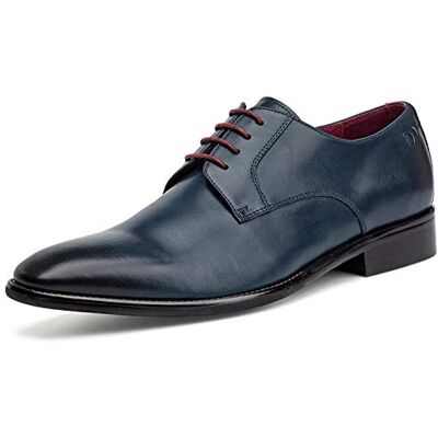 DIGEL Chaussures Simon Cuir Lisse Piqûres Décoratives Noir 20 Bleu, Pointure EU 40 - Publicité DIGEL Chaussures Simon Cuir Lisse Piqûres Décoratives Noir 20 Bleu, Pointure EU 40 - Publicité