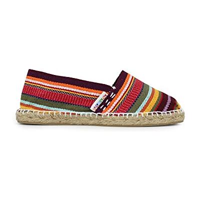 ALPARGATUS Espadrilles à rayures multicolores fabriquées à la main en Espagne, rouge, 39 EU - Publicité ALPARGATUS Espadrilles à rayures multicolores fabriquées à la main en Espagne, rouge, 39 EU - Publicité
