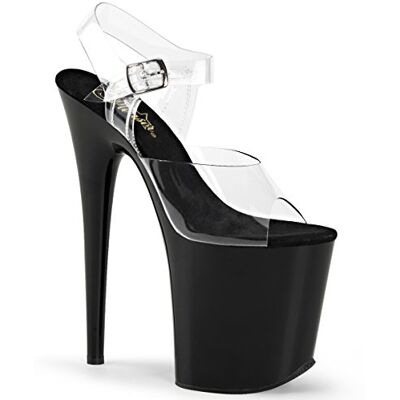 Pleaser FLAMINGO-808 Sandales à talons hauts pour femme Noir 44 EU - Publicité Pleaser FLAMINGO-808 Sandales à talons hauts pour femme Noir 44 EU - Publicité
