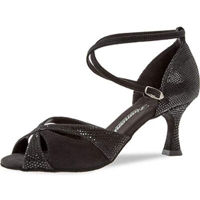 Diamant Femmes Chaussures de Danse 141-087-084 Suède Noir/Phyton Print 6,5 cm Flare Taille: UK 9 - Publicité Diamant Femmes Chaussures de Danse 141-087-084 Suède Noir/Phyton Print 6,5 cm Flare Taille: UK 9 - Publicité
