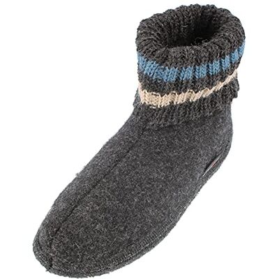 Haflinger Paul Hüttenschuh Paul, Chaussons mixte adulte, Gris Grau/graphit, 39 - Publicité Haflinger Paul Hüttenschuh Paul, Chaussons mixte adulte, Gris Grau/graphit, 39 - Publicité