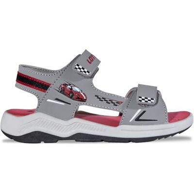 Lotto Estaca K Unisex Kids Sandale, Gris/Rouge, 34 EU - Publicité Lotto Estaca K Unisex Kids Sandale, Gris/Rouge, 34 EU - Publicité