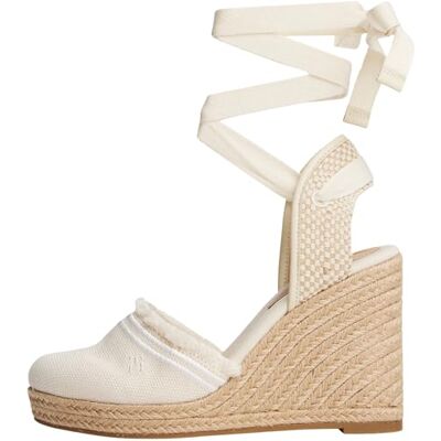 Tommy Hilfiger Espadrilles Compensées Femme Fringe Canvas à Talon Compensé, Ivoire (Muslin), 37 - Publicité Tommy Hilfiger Espadrilles Compensées Femme Fringe Canvas à Talon Compensé, Ivoire (Muslin), 37 - Publicité