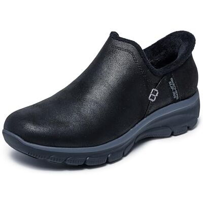 Skechers Femme Easy Going Modern Hour Slip-On, Black Microleather, 38 EU - Publicité Skechers Femme Easy Going Modern Hour Slip-On, Black Microleather, 38 EU - Publicité