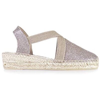 TONI PONS Espadrille Vegan pour Femme en Tissu VELINO Platine, 40 EU - Publicité TONI PONS Espadrille Vegan pour Femme en Tissu VELINO Platine, 40 EU - Publicité