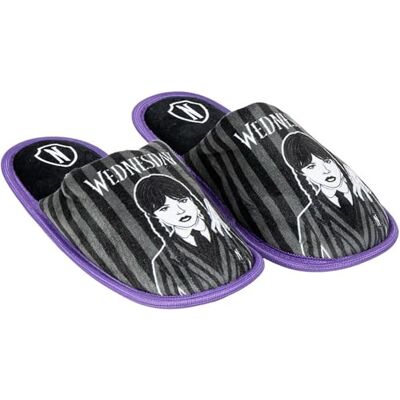 CERDÁ LIFE'S LITTLE MOMENTS Mixte Enfant Zapatillas De Casa Abierta Wednesday, Noir, 34/35 EU - Publicité CERDÁ LIFE'S LITTLE MOMENTS Mixte Enfant Zapatillas De Casa Abierta Wednesday, Noir, 34/35 EU - Publicité