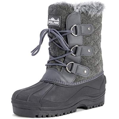 Polar Femmes Short Neige Hiver Tactique Imperméable Promeneur Mi-Mollet En Marchant Bottes Gris Textile UK6/EU39 YC0369 - Publicité Polar Femmes Short Neige Hiver Tactique Imperméable Promeneur Mi-Mollet En Marchant Bottes Gris Textile UK6/EU39 YC0369 - Publicité