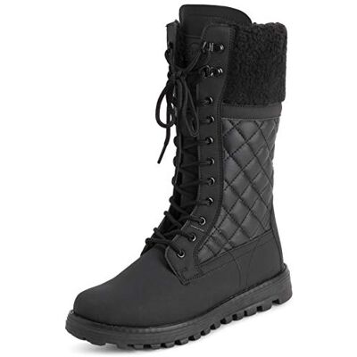 Polarr Femmes Fausse Fourrure Chaude Thermique Imperméable En Marchant Neige L'hiver Semelle En Caoutchouc Bottes Noir Cuir Mono UK5/EU38 YC0603 - Publicité Polarr Femmes Fausse Fourrure Chaude Thermique Imperméable En Marchant Neige L'hiver Semelle En Caoutchouc Bottes Noir Cuir Mono UK5/EU38 YC0603 - Publicité