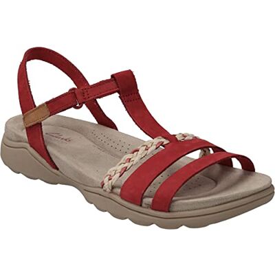 Clarks Amanda Tealite Womens Red Nubuck, 4 - Publicité Clarks Amanda Tealite Womens Red Nubuck, 4 - Publicité