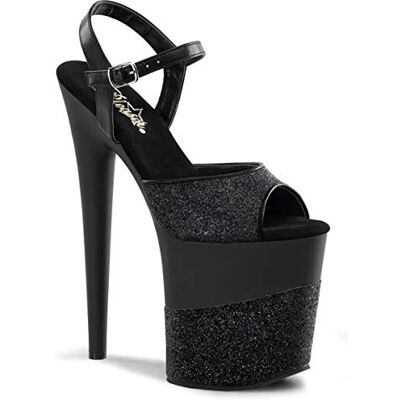 Pleaser - FLAMINGO-809-2G - Noir - Glitter - Sandales - Publicité Pleaser - FLAMINGO-809-2G - Noir - Glitter - Sandales - Publicité