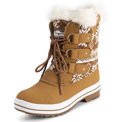 Polar Femmes Mid Rembourrée Thermique Semelle En Caoutchouc Imperméable L'hiver Neige Fausse Fourrure Bottes Tan Carde UK9/EU42 YC0635 - Publicité Polar Femmes Mid Rembourrée Thermique Semelle En Caoutchouc Imperméable L'hiver Neige Fausse Fourrure Bottes Tan Carde UK9/EU42 YC0635 - Publicité