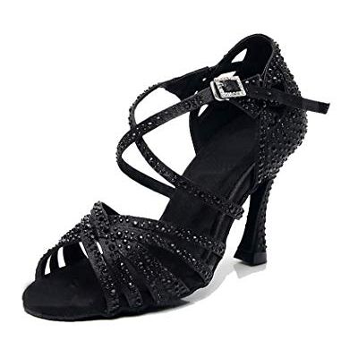 MGM-Joymod Sandales de Danse à Bout Ouvert et avec Sangles croisées Strass pour Femme pour Salle de Bal, Noir foncé de 9cm Talon,37 EU - Publicité MGM-Joymod Sandales de Danse à Bout Ouvert et avec Sangles croisées Strass pour Femme pour Salle de Bal, Noir foncé de 9cm Talon,37 EU - Publicité