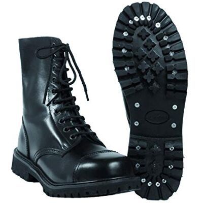 Mil-Tec Miltec Mixte Boots 10 Trous 'Invader' Botte mi-Mollet, Noir, Taille Unique - Publicité Mil-Tec Miltec Mixte Boots 10 Trous 'Invader' Botte mi-Mollet, Noir, Taille Unique - Publicité