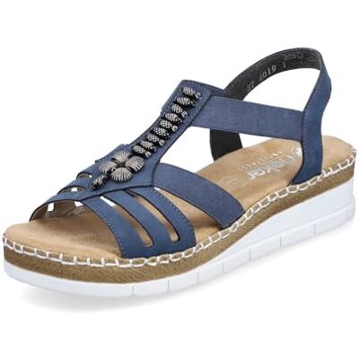 Rieker Femme Sandales V1206, Dame Sandales Fines,Chaussure d'été,Sandale d'été,Confortable,Plate,Bleu (Blau / 14),41 EU / 7.5 UK - Publicité Rieker Femme Sandales V1206, Dame Sandales Fines,Chaussure d'été,Sandale d'été,Confortable,Plate,Bleu (Blau / 14),41 EU / 7.5 UK - Publicité