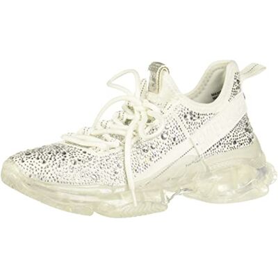 Steve Madden Femme Maxima Basket, Blanc/Multicolore, 40 EU - Publicité Steve Madden Femme Maxima Basket, Blanc/Multicolore, 40 EU - Publicité