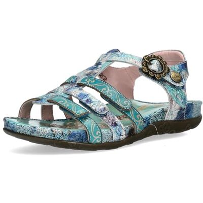 LAURA VITA Sandales Mode Femme LILOO 42, Pointure:38 EU, La Couleur:Turquoise - Publicité LAURA VITA Sandales Mode Femme LILOO 42, Pointure:38 EU, La Couleur:Turquoise - Publicité