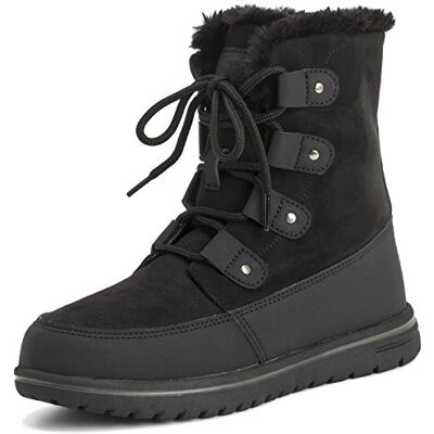 Polar Boot Femmes Matelassé Court Neige Hiver Fausse Fourrure Chaud Durable Imperméable Bottes BLK36 AYC0520 Noir Suède Taille 36 EU/3 UK - Publicité Polar Boot Femmes Matelassé Court Neige Hiver Fausse Fourrure Chaud Durable Imperméable Bottes BLK36 AYC0520 Noir Suède Taille 36 EU/3 UK - Publicité