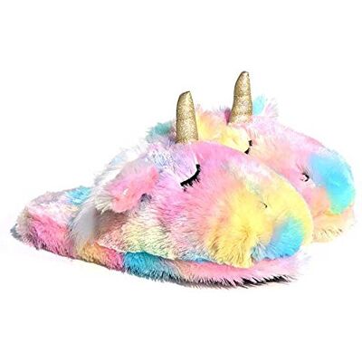 Millffy Pantoufles licorne en peluche Mignons pantoufles en peluche de lama arc-en-ciel Alpaca Plush Home Chaussures Pantoufles moelleuses pour filles (40-41 EU, Unicorn) - Publicité Millffy Pantoufles licorne en peluche Mignons pantoufles en peluche de lama arc-en-ciel Alpaca Plush Home Chaussures Pantoufles moelleuses pour filles (40-41 EU, Unicorn) - Publicité