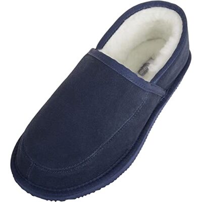 SNUGRUGS Charlie Chaussons en Laine d'agneau avec Semelle légère, Bleu Marine, 48/49 - Publicité SNUGRUGS Charlie Chaussons en Laine d'agneau avec Semelle légère, Bleu Marine, 48/49 - Publicité