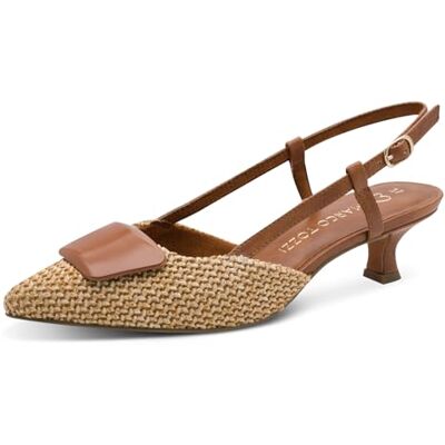 MARCO TOZZI Femme Escarpins Semelle intérieure Feel Me Souple Doublure Souple végane Pointu, Marron (Cognac Comb), 40 EU - Publicité MARCO TOZZI Femme Escarpins Semelle intérieure Feel Me Souple Doublure Souple végane Pointu, Marron (Cognac Comb), 40 EU - Publicité