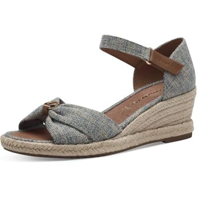 Tamaris Femme Sandale cale, Bleu Clair, 37 EU - Publicité Tamaris Femme Sandale cale, Bleu Clair, 37 EU - Publicité