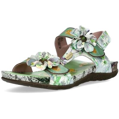 LAURA VITA Sandales Mode Femme LILOO 06, Pointure:40 EU, La Couleur:Vert - Publicité LAURA VITA Sandales Mode Femme LILOO 06, Pointure:40 EU, La Couleur:Vert - Publicité