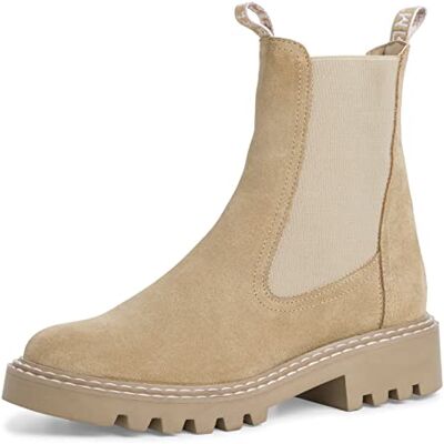 Tamaris Femme Bottines, Dame Bottines,Semelle intérieure Amovible,Bottes,Demi-Bottes,Bottillon,Plat,Beige Suede,37 EU - Publicité Tamaris Femme Bottines, Dame Bottines,Semelle intérieure Amovible,Bottes,Demi-Bottes,Bottillon,Plat,Beige Suede,37 EU - Publicité