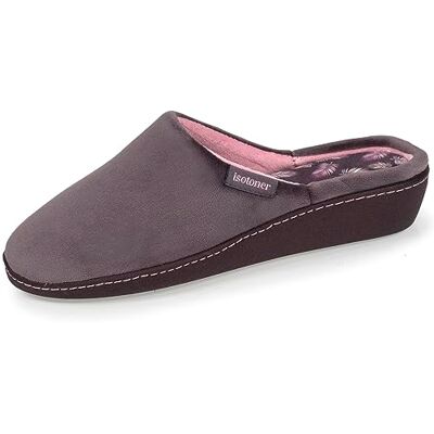 Isotoner Chaussons pantoufles Mules femme ultra doux, ultra confort talon de 4 cm, 38, gris foncé - Publicité Isotoner Chaussons pantoufles Mules femme ultra doux, ultra confort talon de 4 cm, 38, gris foncé - Publicité