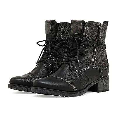 MUSTANG Bottines à lacets pour femme, Noir, 40 EU - Publicité MUSTANG Bottines à lacets pour femme, Noir, 40 EU - Publicité