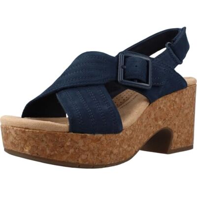 Clarks Nerisa West Womens Navy Nubuck, 4 - Publicité Clarks Nerisa West Womens Navy Nubuck, 4 - Publicité