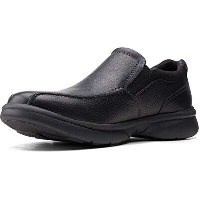 Clarks Chaussures Bradley Step pour Hommes, 43 EU, Black Tumbled Leather - Publicité Clarks Chaussures Bradley Step pour Hommes, 43 EU, Black Tumbled Leather - Publicité
