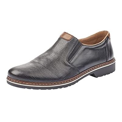 Rieker , Mocassins Homme, Noir (Schwarz/Mogano), 44 EU - Publicité Rieker , Mocassins Homme, Noir (Schwarz/Mogano), 44 EU - Publicité