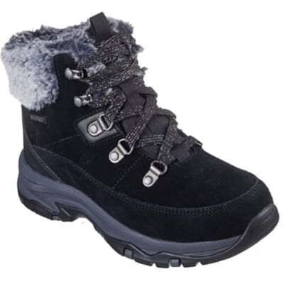 Skechers Femme Trego Snow Worries, Black Suede Duraleather Faux Fur, 39 EU - Publicité Skechers Femme Trego Snow Worries, Black Suede Duraleather Faux Fur, 39 EU - Publicité