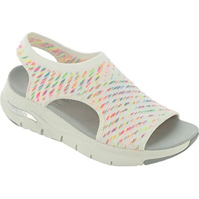 Skechers Sandales ondulées accrocheuses pour Femme, Blanc/Multicolore, 36 EU - Publicité Skechers Sandales ondulées accrocheuses pour Femme, Blanc/Multicolore, 36 EU - Publicité