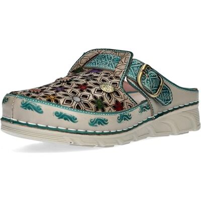 LAURA VITA Mules en Cuir pour Femmes Dorry 01, Pointure:37 EU, La Couleur:Turquoise - Publicité LAURA VITA Mules en Cuir pour Femmes Dorry 01, Pointure:37 EU, La Couleur:Turquoise - Publicité