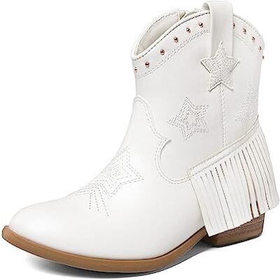 DREAM PAIRS Bottines Coyboy Fille Bottes Western Style Cowboy, Chaussures Enfant Confortables,Size 37.5,Blanc,SDBO2302K - Publicité DREAM PAIRS Bottines Coyboy Fille Bottes Western Style Cowboy, Chaussures Enfant Confortables,Size 37.5,Blanc,SDBO2302K - Publicité