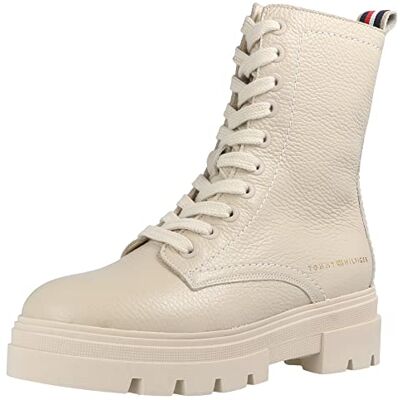 Tommy Hilfiger Femme Bottes Low Boot Monochromatic Lace Up Bottines, Beige (Classic Beige), 42 EU - Publicité Tommy Hilfiger Femme Bottes Low Boot Monochromatic Lace Up Bottines, Beige (Classic Beige), 42 EU - Publicité