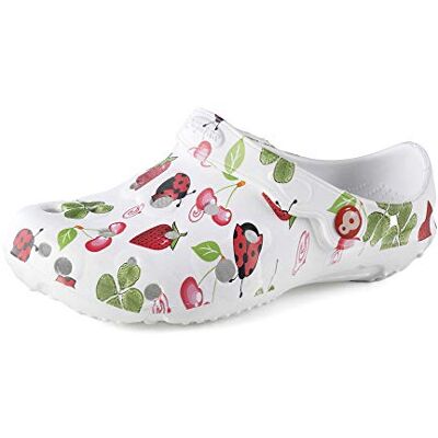 Schu'zz Globule Imprimé Sabot Plastique Femme Confortable, Léger, Ultra Résistant Certifié CE pour la Maison et Activités de Plein Air Fraise, 39 UE - Publicité Schu'zz Globule Imprimé Sabot Plastique Femme Confortable, Léger, Ultra Résistant Certifié CE pour la Maison et Activités de Plein Air Fraise, 39 UE - Publicité