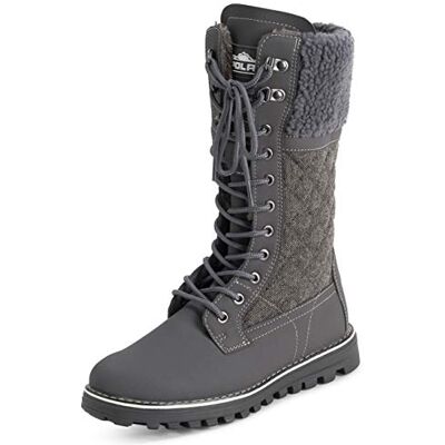 Polarr Femmes Fausse Fourrure Chaude Thermique Imperméable En Marchant Neige L'hiver Semelle En Caoutchouc Bottes Gris Textile UK4/EU37 YC0612 - Publicité Polarr Femmes Fausse Fourrure Chaude Thermique Imperméable En Marchant Neige L'hiver Semelle En Caoutchouc Bottes Gris Textile UK4/EU37 YC0612 - Publicité