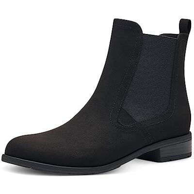 MARCO TOZZI Bottines Chelsea plates à enfiler pour femme, Noir, 40 EU - Publicité MARCO TOZZI Bottines Chelsea plates à enfiler pour femme, Noir, 40 EU - Publicité