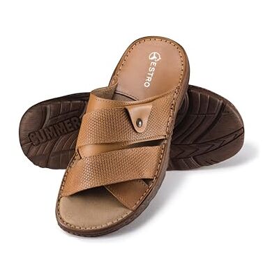 ESTRO Sandales Homme Cuir Été Mules Homme Cuir Été Sandale Hommes avec Semelle Antidérapante s5 (42 EU, Beige) - Publicité ESTRO Sandales Homme Cuir Été Mules Homme Cuir Été Sandale Hommes avec Semelle Antidérapante s5 (42 EU, Beige) - Publicité