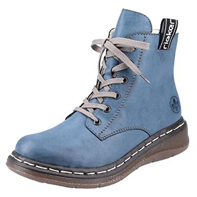 Rieker Femme Y3213 Botte Tendance, Bleu, 36 EU - Publicité Rieker Femme Y3213 Botte Tendance, Bleu, 36 EU - Publicité