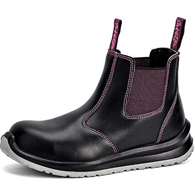 SAFEYEAR Chaussure de Securite Femmes Sans Lacet, Basket de Securite Montante Legere et Confortable, Botte de Securité pour le Travail de Haute Chantier, Embout Composite & Plaque Anti-pénétration - Publicité SAFEYEAR Chaussure de Securite Femmes Sans Lacet, Basket de Securite Montante Legere et Confortable, Botte de Securité pour le Travail de Haute Chantier, Embout Composite & Plaque Anti-pénétration - Publicité