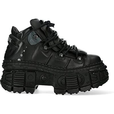 New Rock WALL106-S12 Bottes Gothiques à Plateforme en Cuir Noir Unisexe 45 - Publicité New Rock WALL106-S12 Bottes Gothiques à Plateforme en Cuir Noir Unisexe 45 - Publicité