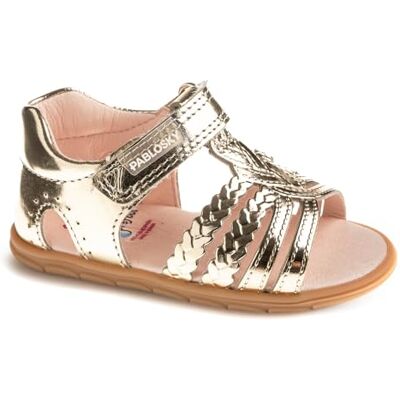 Pablosky Bébé Fille Zig Sandale, doré, 18 EU Large - Publicité Pablosky Bébé Fille Zig Sandale, doré, 18 EU Large - Publicité