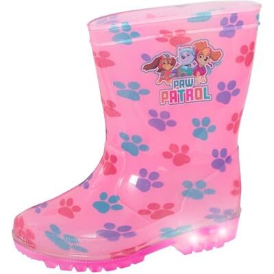 Paw Patrol Bottes en Caoutchouc Lumineuses pour Filles Enfants Skye Clignotant Rose Wellies Bottes de Pluie et de Neige - Publicité Paw Patrol Bottes en Caoutchouc Lumineuses pour Filles Enfants Skye Clignotant Rose Wellies Bottes de Pluie et de Neige - Publicité