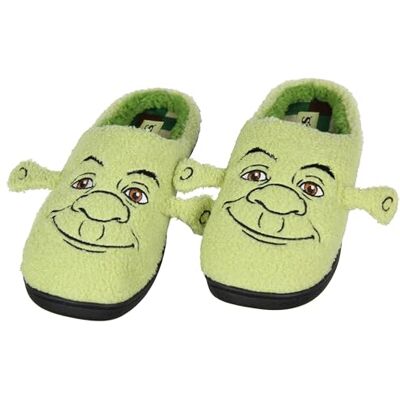 Bioworld Shrek Pantoufles brodées pour homme avec oreilles 3D en polaire doublée avec semelle intérieure à carreaux pour homme et femme, Sslipv1, Large-X-Large - Publicité Bioworld Shrek Pantoufles brodées pour homme avec oreilles 3D en polaire doublée avec semelle intérieure à carreaux pour homme et femme, Sslipv1, Large-X-Large - Publicité