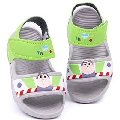 Disney Toy Story Buzz Lightyear Sandals Enfants Toddlers Curseurs de super-héros pour garçons filles avec sangle de soutien Chaussures d’été gris vert chaussures - Publicité Disney Toy Story Buzz Lightyear Sandals Enfants Toddlers Curseurs de super-héros pour garçons filles avec sangle de soutien Chaussures d’été gris vert chaussures - Publicité