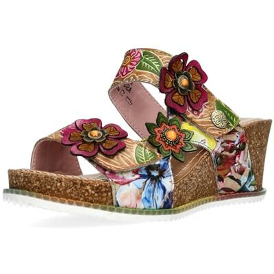 LAURA VITA Mules en Cuir pour Femmes Bonito 31, Pointure:38 EU, La Couleur:Beige - Publicité LAURA VITA Mules en Cuir pour Femmes Bonito 31, Pointure:38 EU, La Couleur:Beige - Publicité