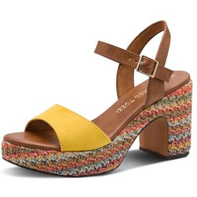 MARCO TOZZI Femme Sandale semelle intérieure Feel Me douce Végane Végane, jaune (LEMON COMB), 38 EU - Publicité MARCO TOZZI Femme Sandale semelle intérieure Feel Me douce Végane Végane, jaune (LEMON COMB), 38 EU - Publicité